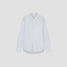 Afbeelding in Gallery-weergave laden, ØLÅF Monogram Embro Oxford Shirt Blue Stripe