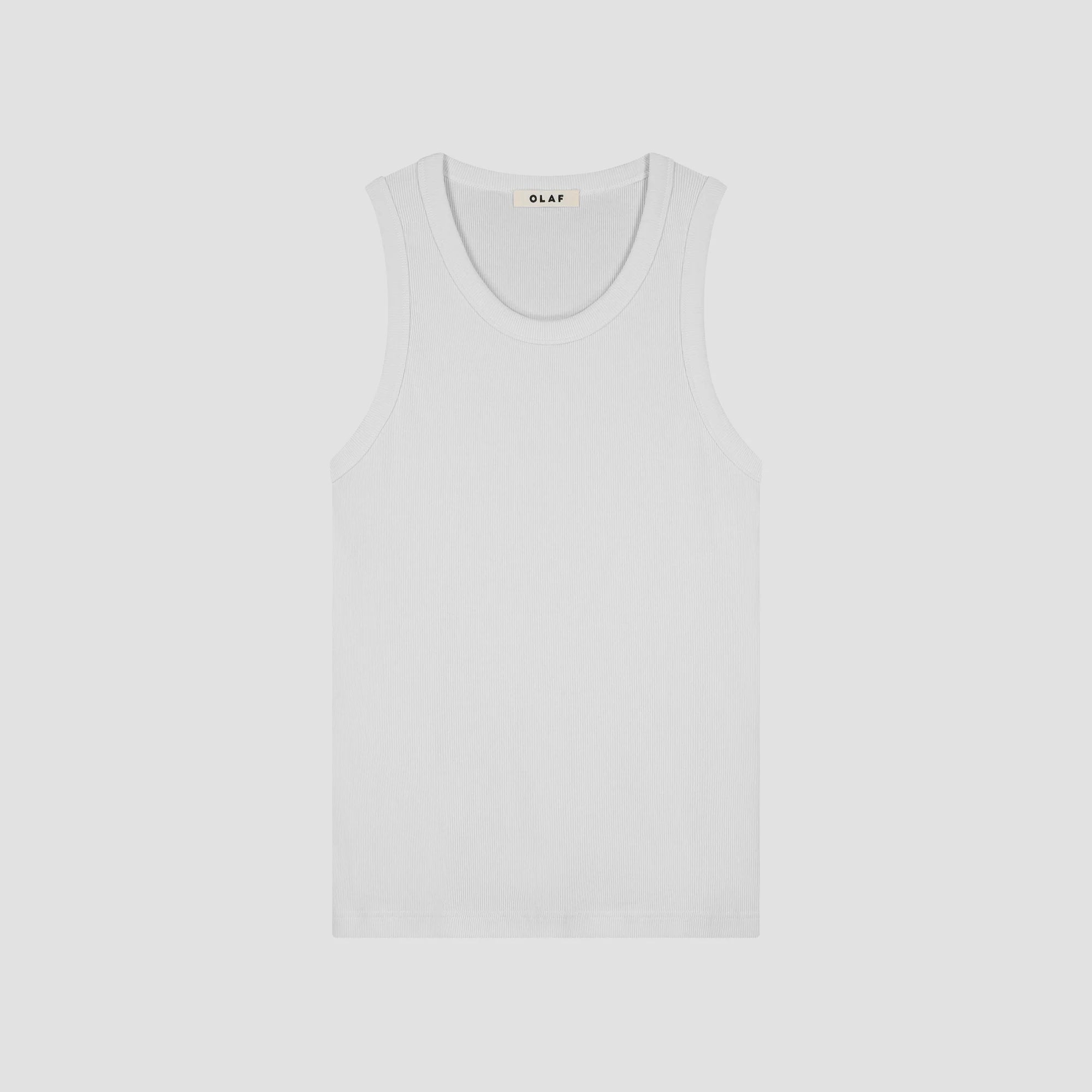 OLAF ESSENTIAL RIB TANK TOP - OPTICAL WHITE