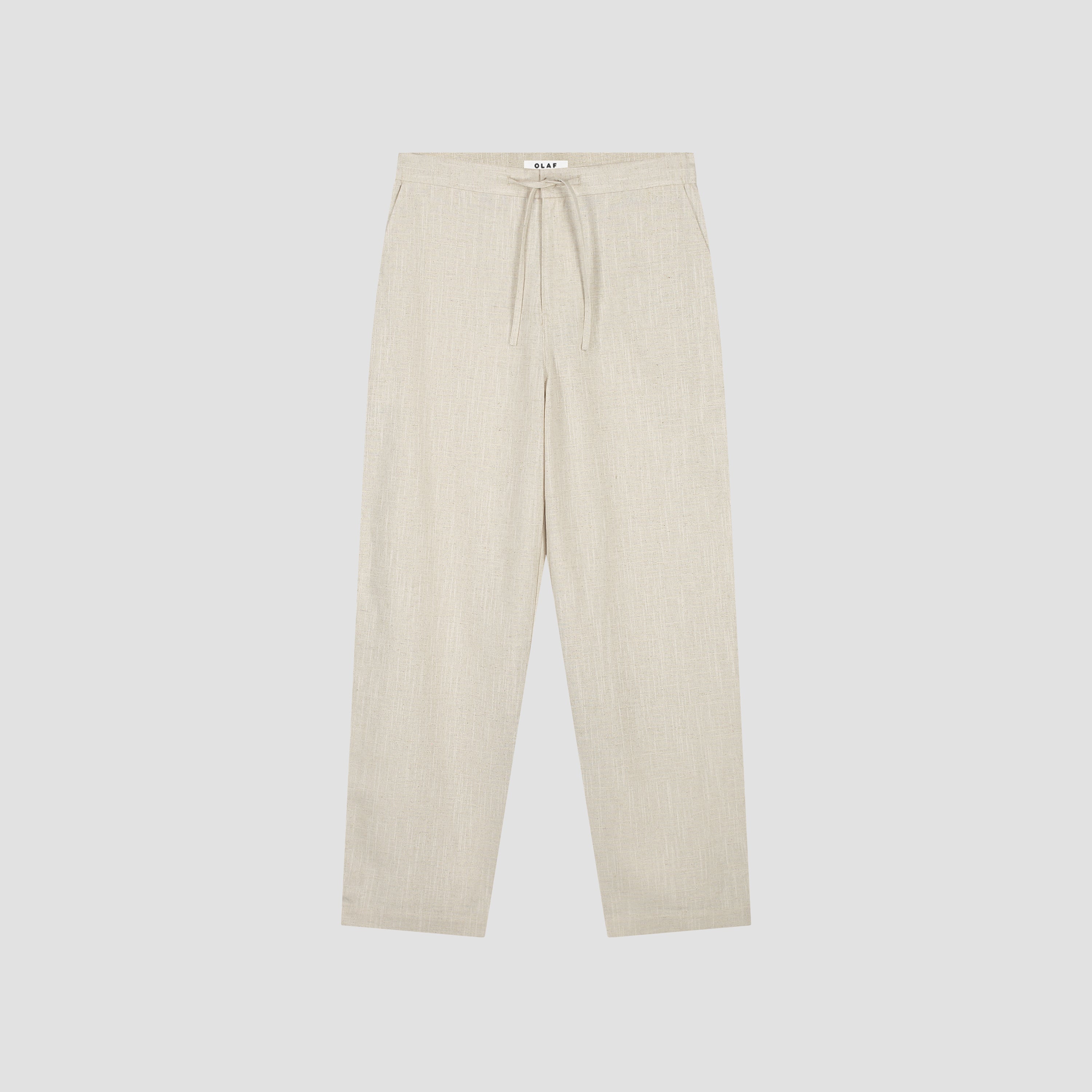Linen Barrel Leg Pants - Cement