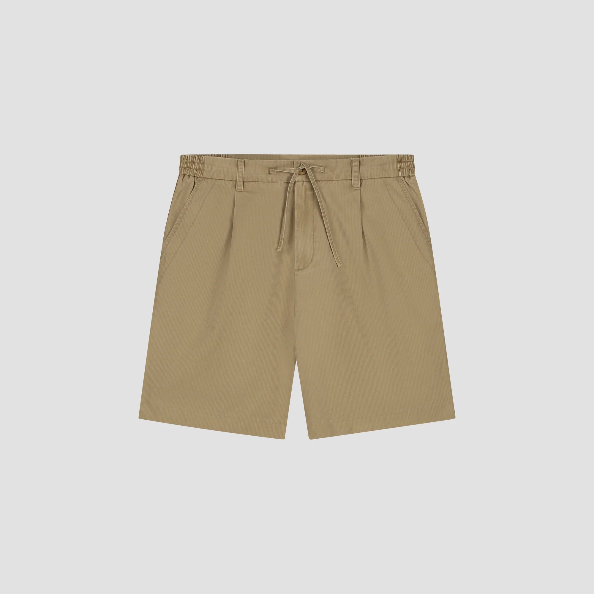 OLAF HERRINGBONE PLEATED SHORTS - TREE HOUSE