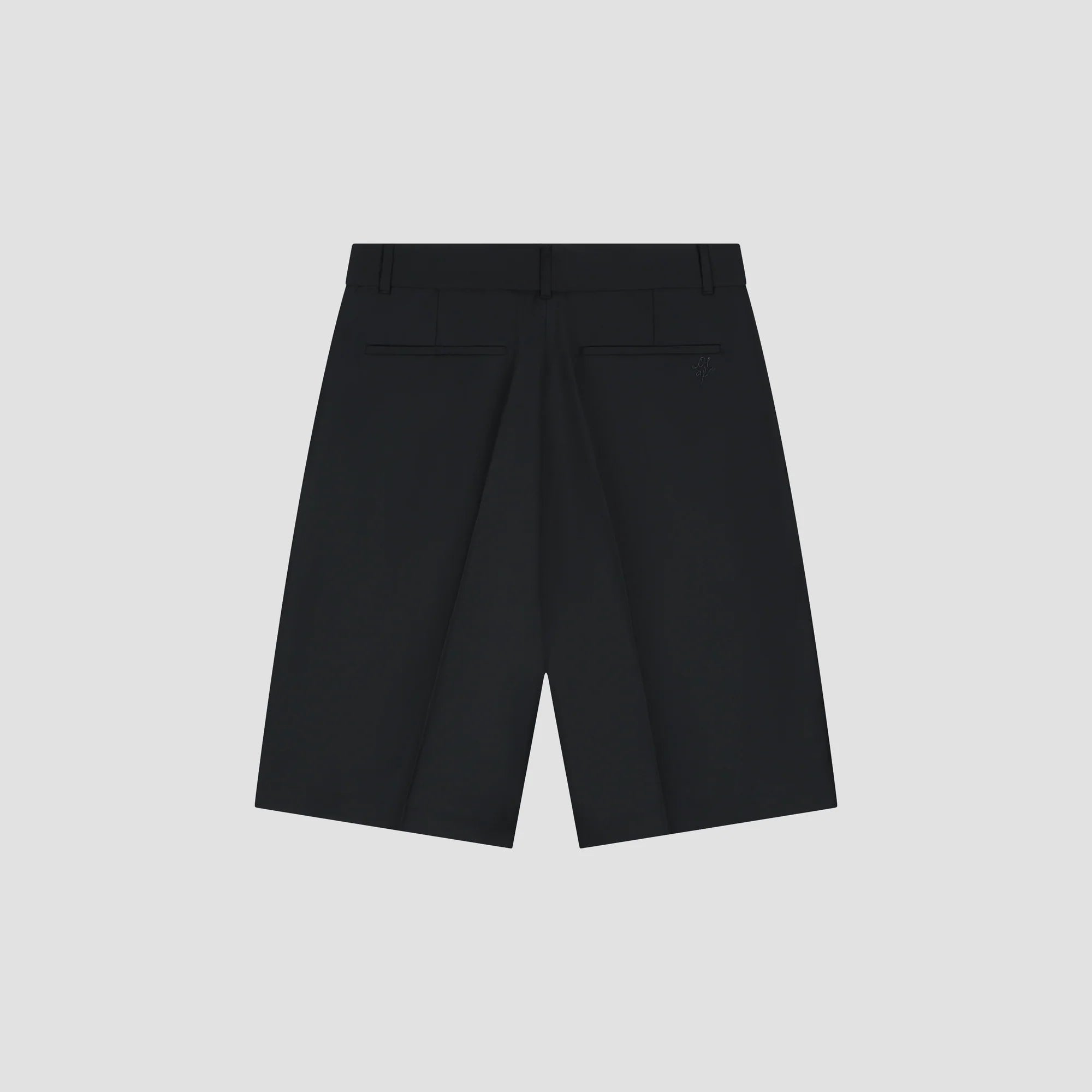 OLAF TROPICAL WOOL BLEND TAILORED SHORTS - BLACK