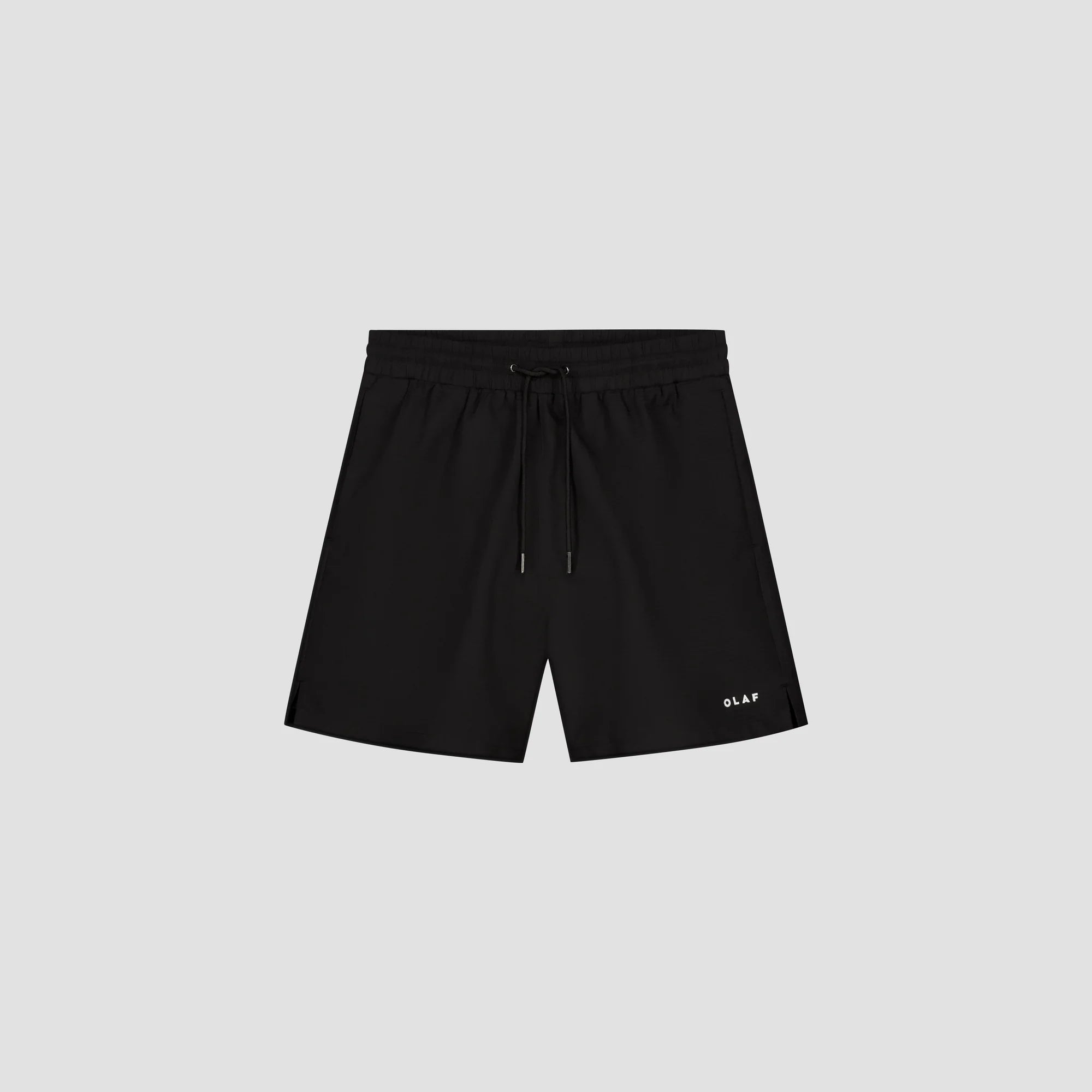 OLAF TEXTURE REGULAR SWIM SHORTS - BLACK