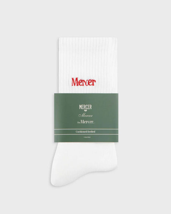 MERCER SOCKS White/Red