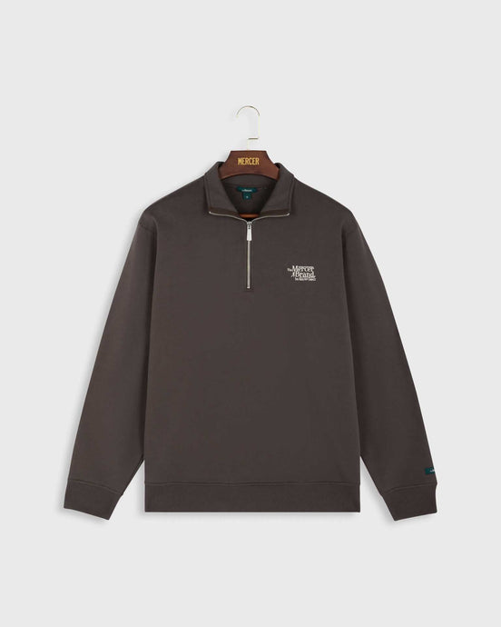 The Mercer Quarter Zip Brown