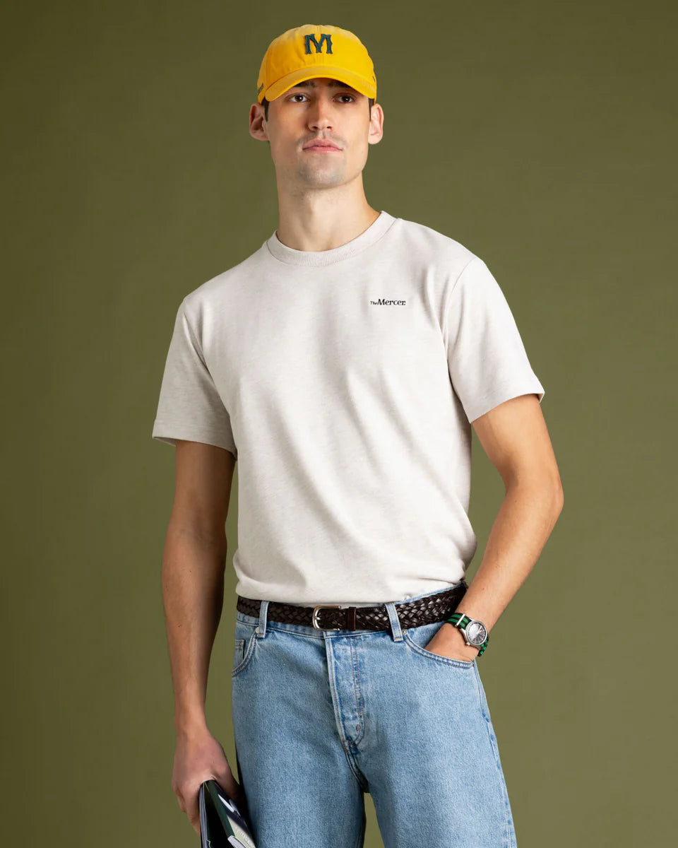 MERCER The Mercer Logo Tee Off White