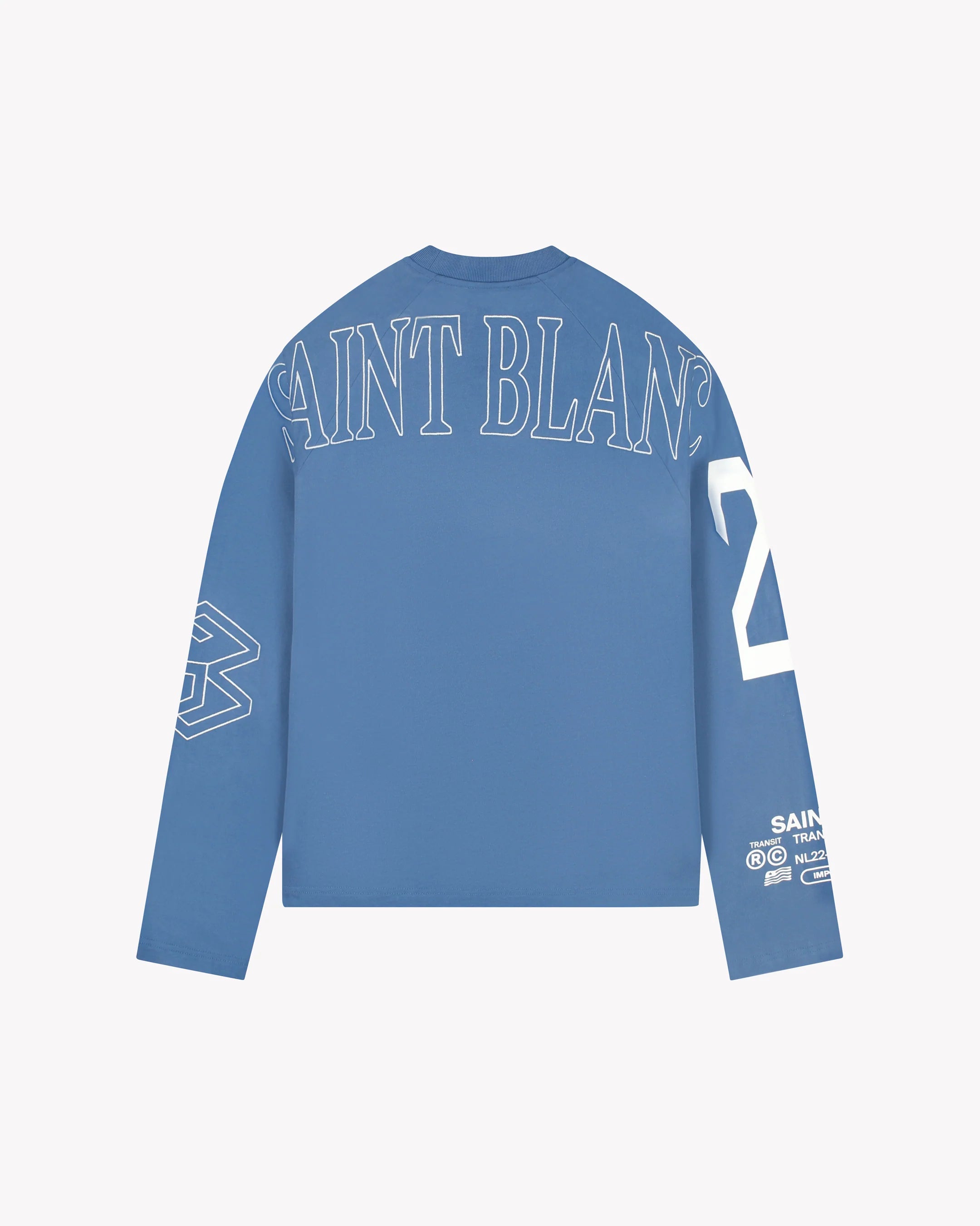 SAINT BLANC MULTI LOGO RAGLAN LONGSHIRT Blue