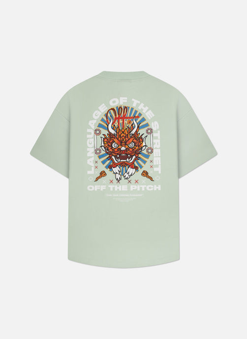 OFF THE PITCH DRAGON OVERSIZED TEE Lime