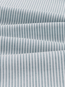 VAN HARPER Organic Cotton Button-down Oxford Shirt - Navy Stripes