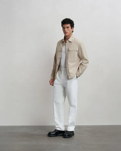 FILLING PIECES OVERSHIRT COTTON TWILL WHITE PEPPER
