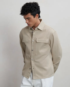 FILLING PIECES OVERSHIRT COTTON TWILL WHITE PEPPER