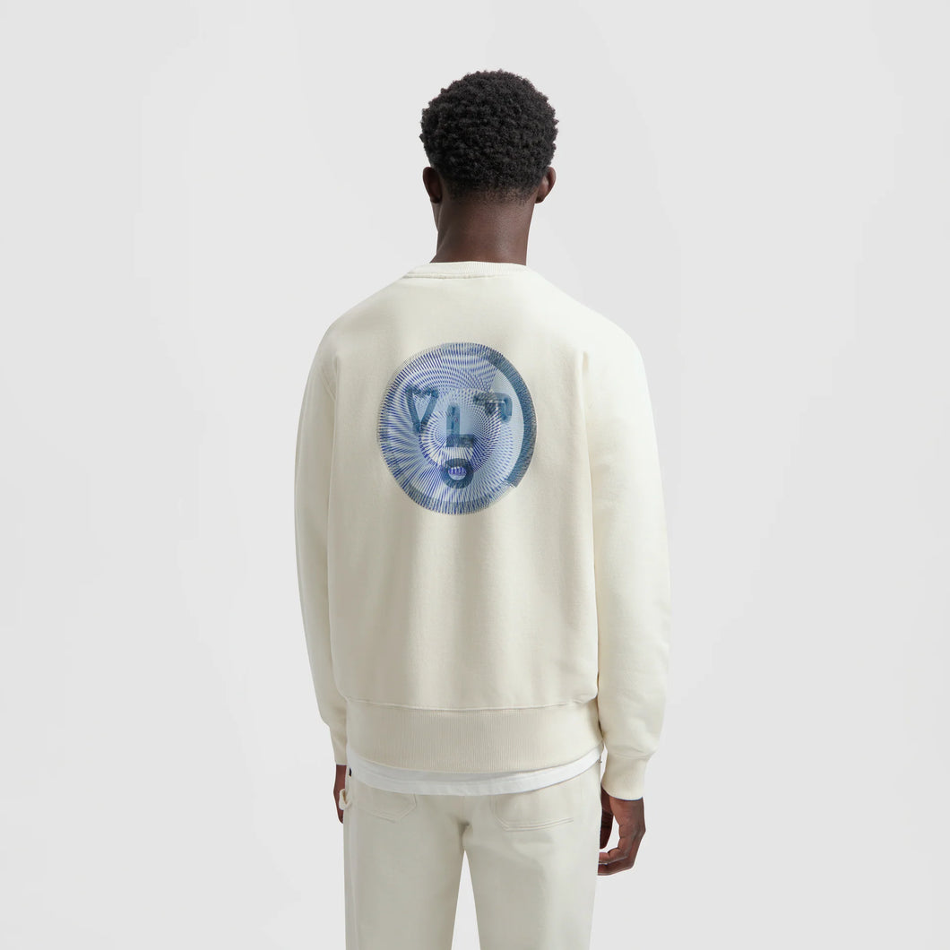ØLÅF Spiral Face Crewneck Off-White