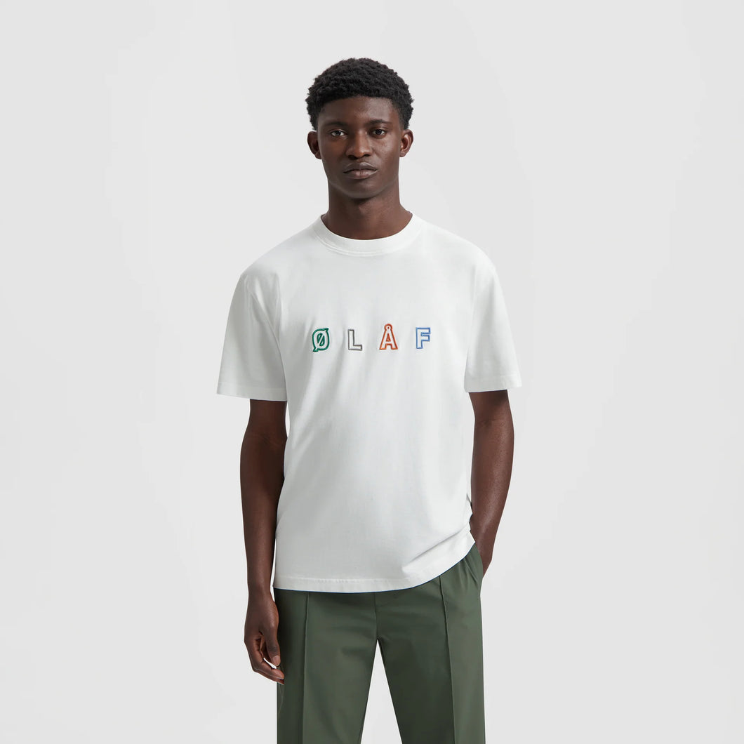 ØLÅF Sans Embro Logo Tee Optical White