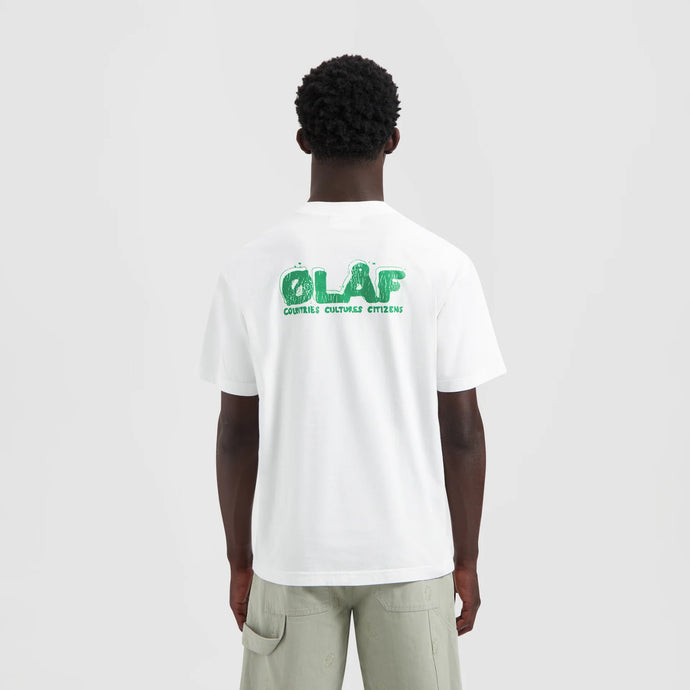ØLÅF Spunge Logo Tee - Optical White