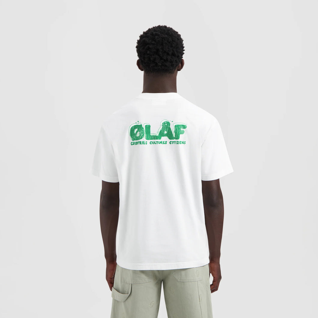 ØLÅF Spunge Logo Tee - Optical White