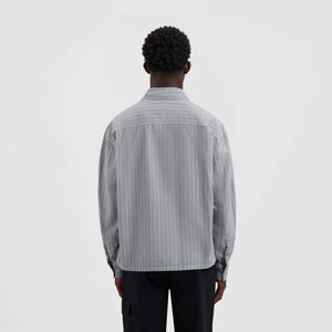 ØLÅF Striped Boxy Shirt Navy