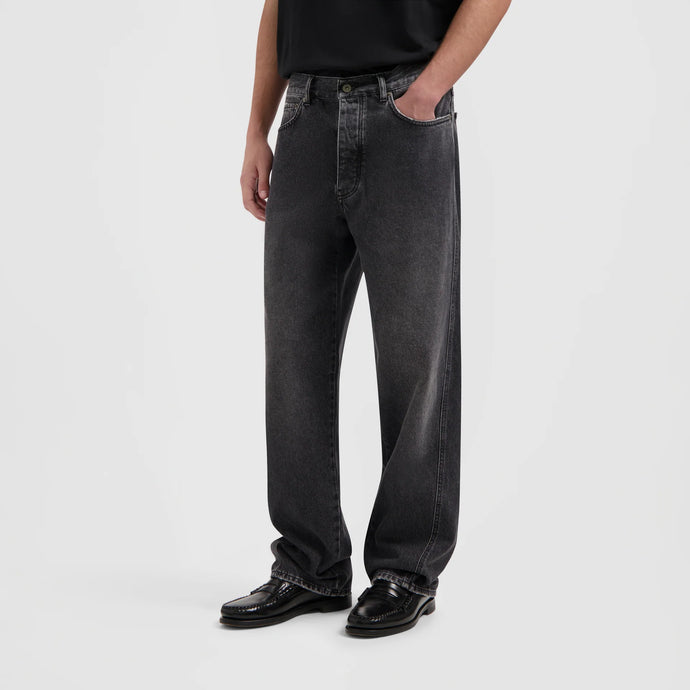 ØLÅF Relaxed Denim Pant Washed Charcoal