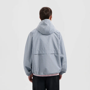 ØLÅF Checked Windbreaker Blue