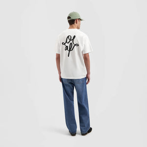 ØLÅF Spray Monogram Graphic Tee Optical White