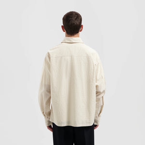 ØLÅF Textured Boxy Shirt Off-White
