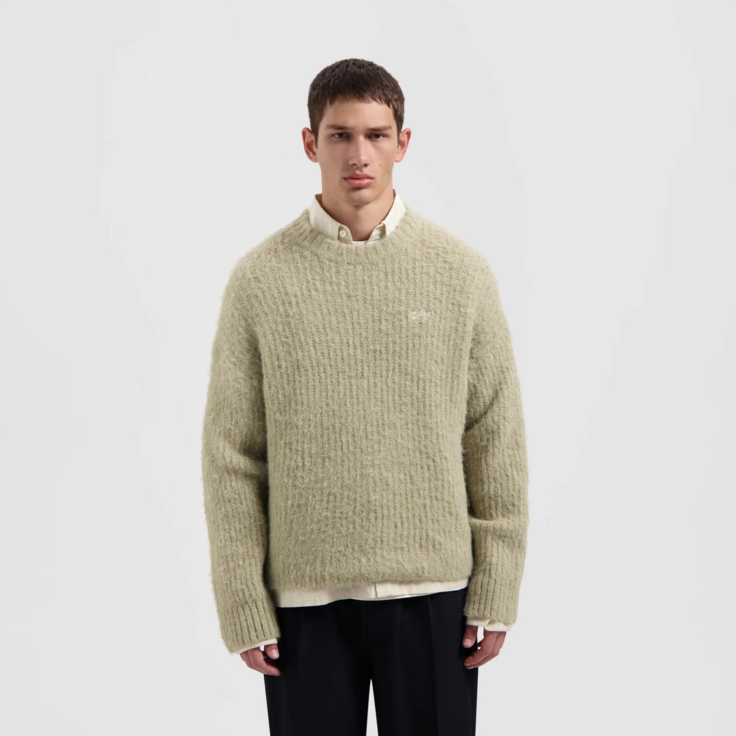 ØLÅF Hairy Knitted Crewneck Hemp