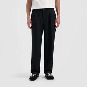 ØLÅF Twill Pleated Pant Charcoal