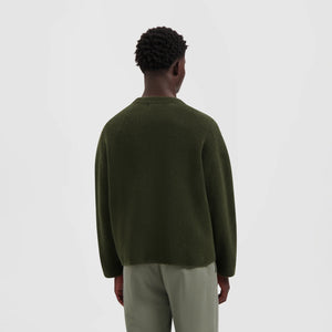 ØLÅF Signature Knitted Crewneck Olive Night