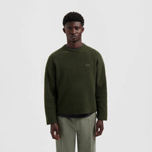 Afbeelding in Gallery-weergave laden, ØLÅF Signature Knitted Crewneck Olive Night