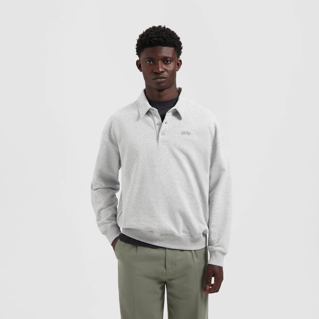 ØLÅF Signature Oversized Polo Heather Grey