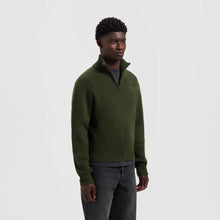 Afbeelding in Gallery-weergave laden, ØLÅF Signature Knitted Zip Mock Olive Night