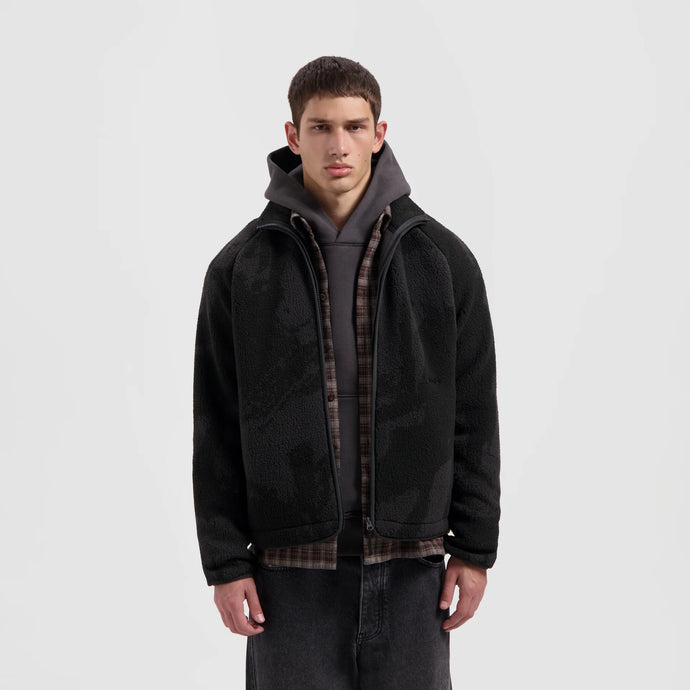 OLAF FLEECE JACKET  Black/Charcoal