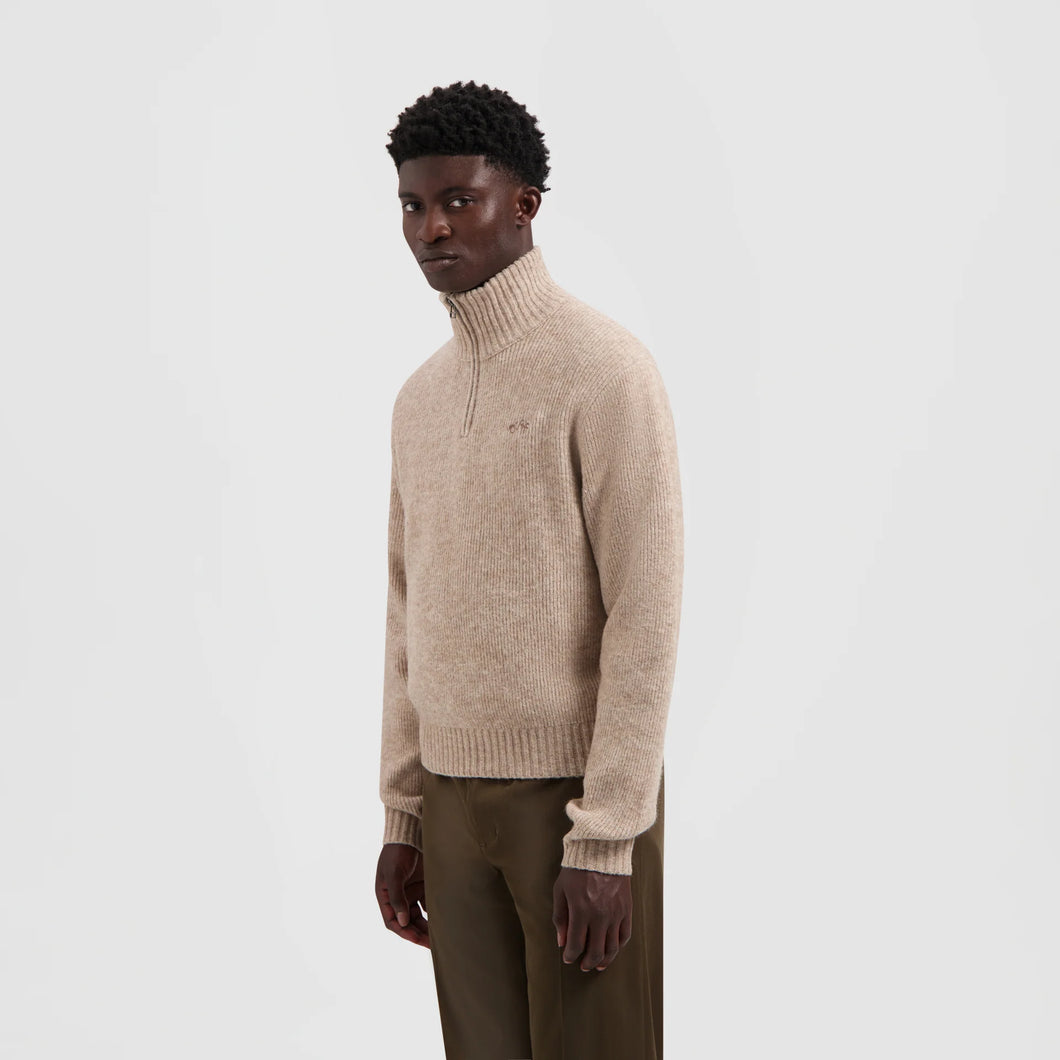 ØLÅF Signature Knitted Zip Mock Hemp
