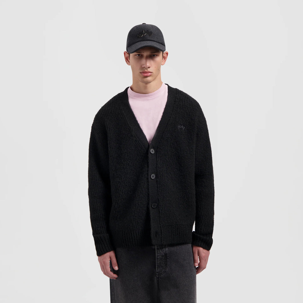 ØLÅF Signature Knitted Cardigan Black