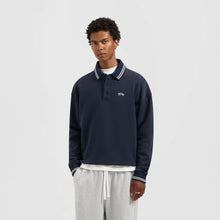 Afbeelding in Gallery-weergave laden, ØLÅF Tipping Detail Oversized Polo Navy