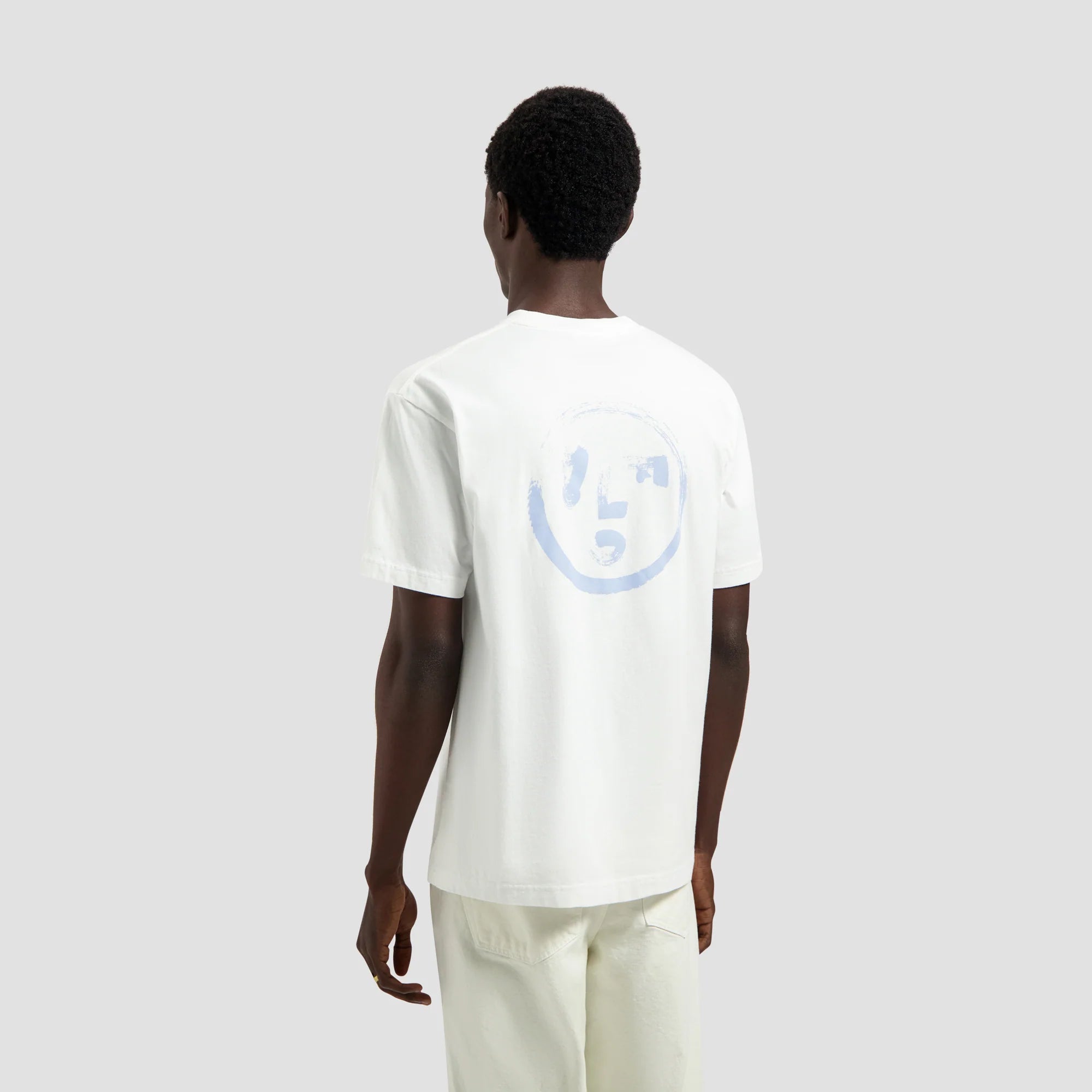 OLAF BRUSHSTROKE FACE TEE - OPTICAL WHITE