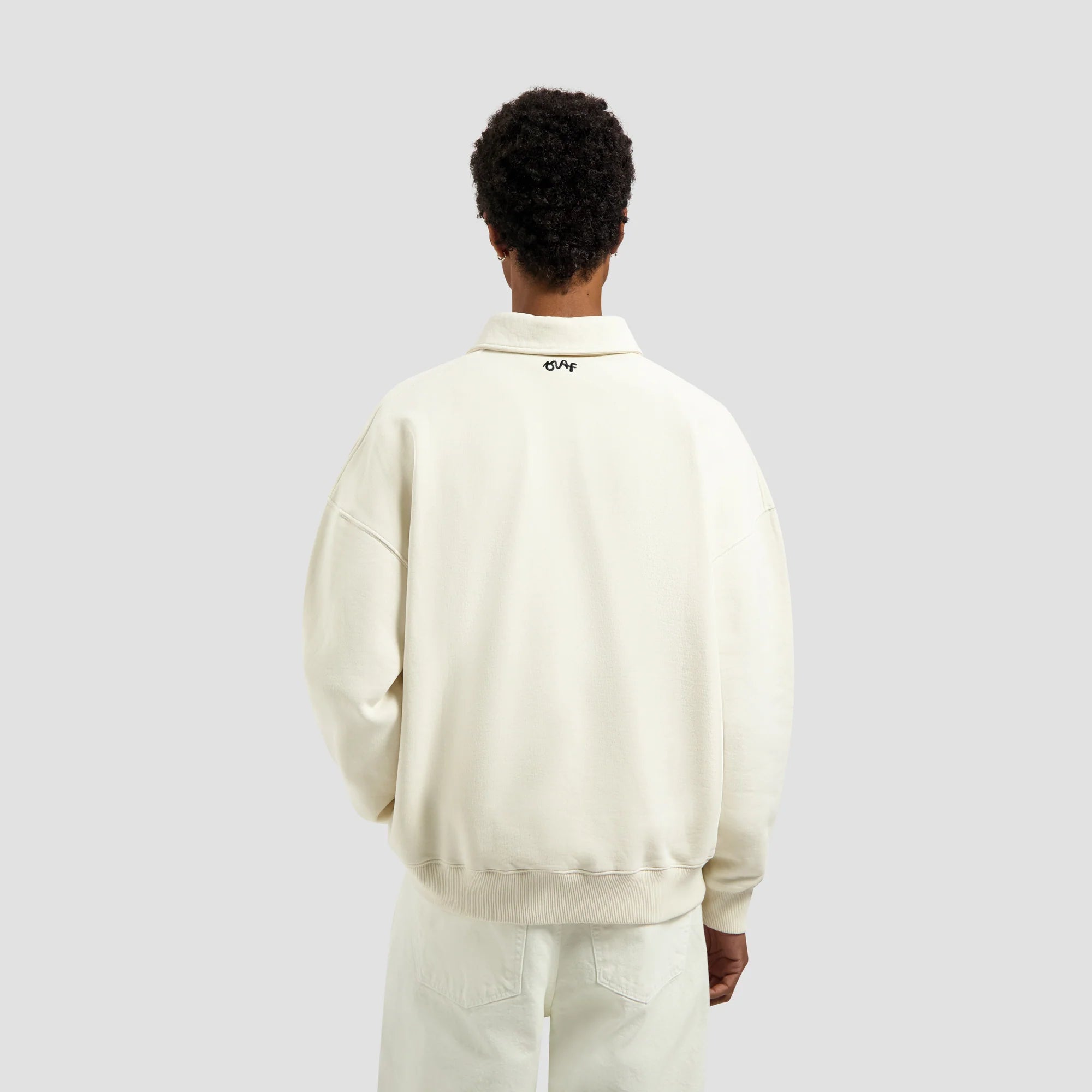 OLAF SCRIPT FRIENDS OVERSIZED POLO - OFF-WHITE