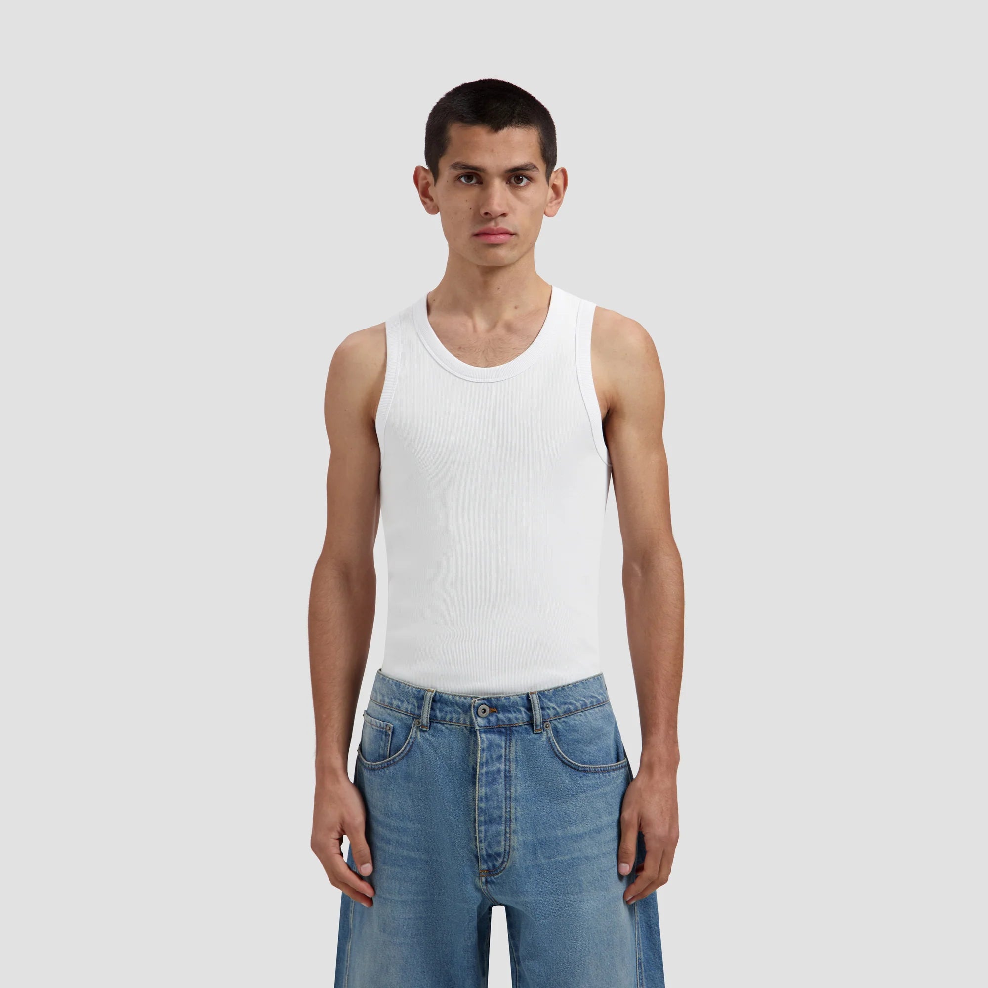 OLAF ESSENTIAL RIB TANK TOP - OPTICAL WHITE