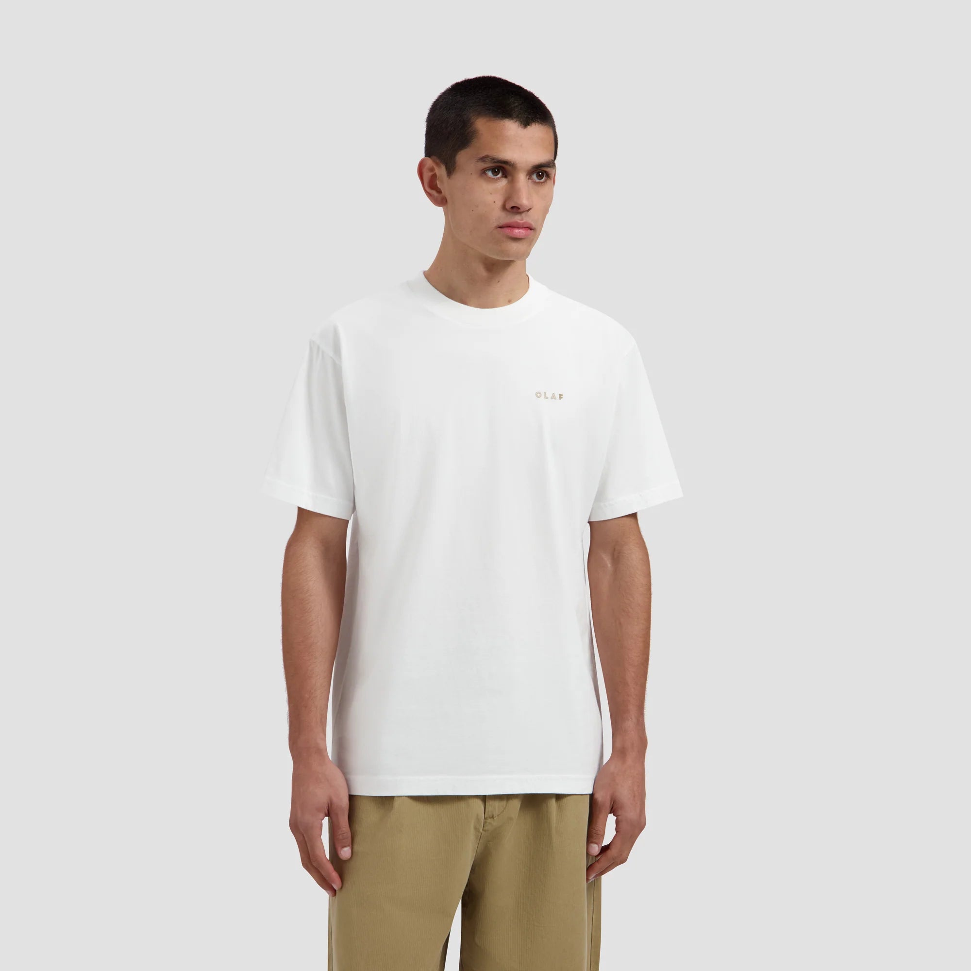 OLAF FELTED WATERCREST TEE - OPTICAL WHITE