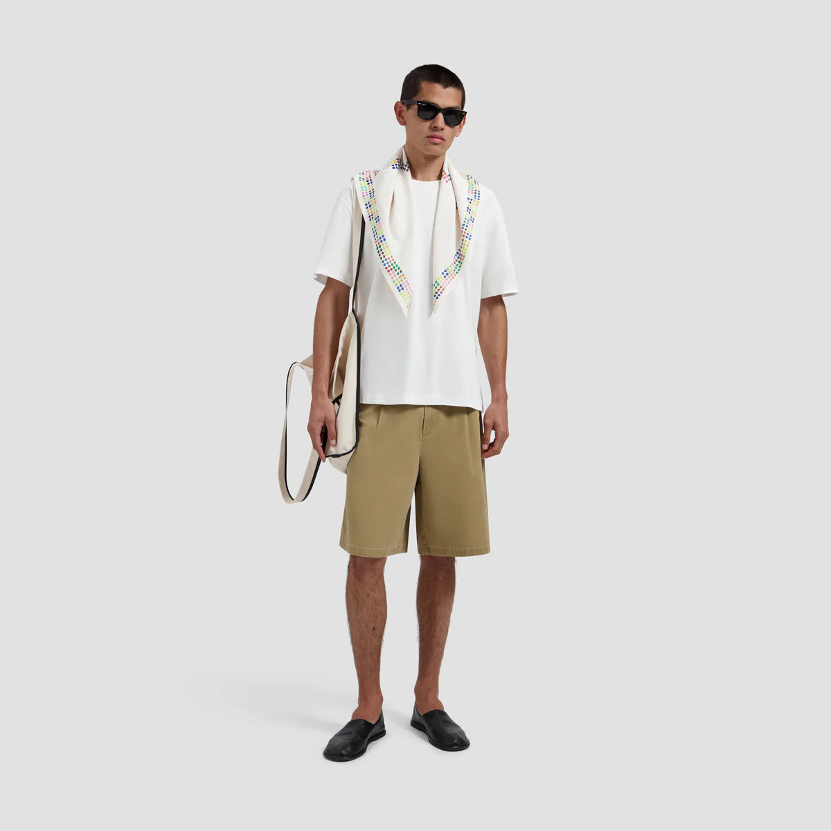 OLAF MONOGRAM BOXY TEE - OPTICAL WHITE