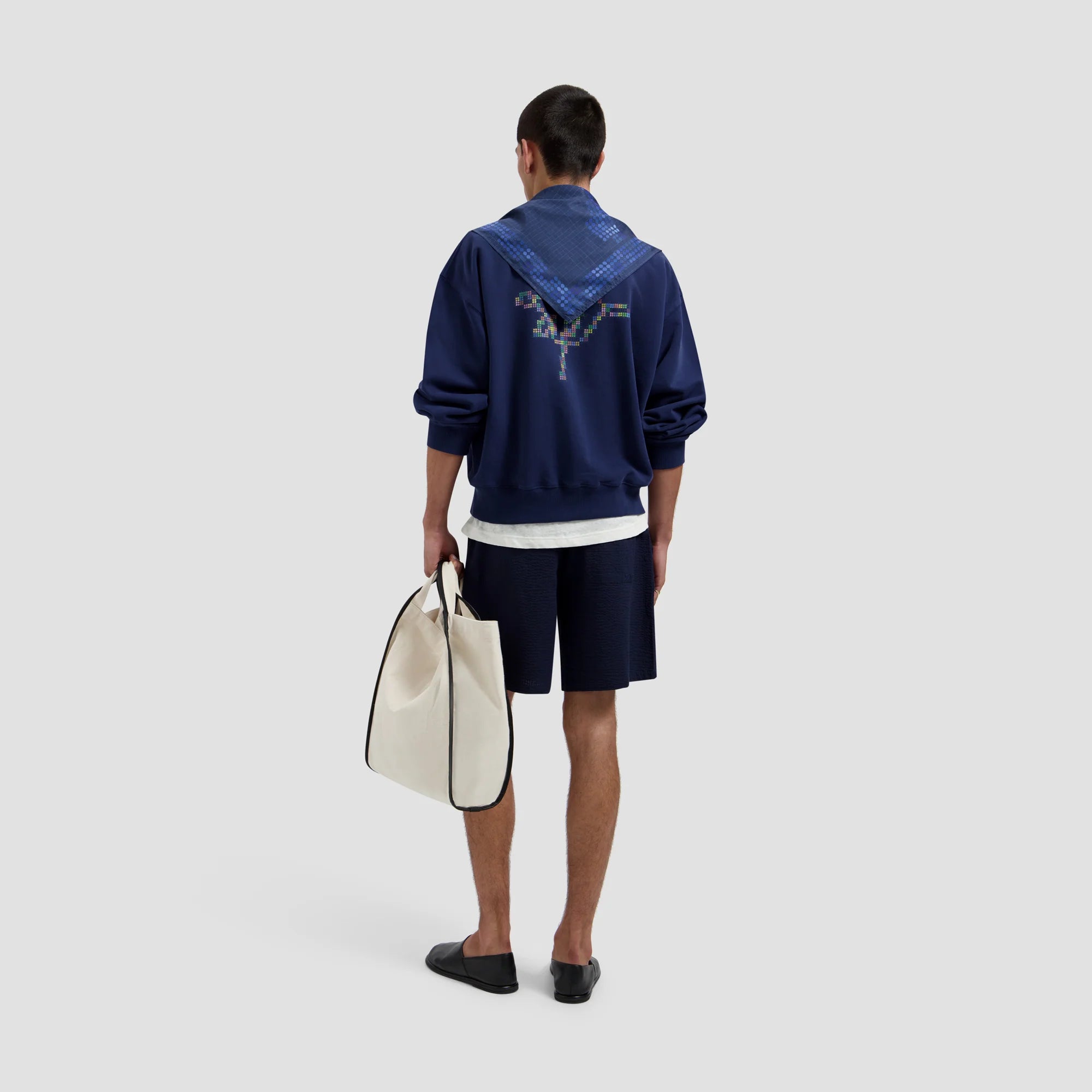 OLAF DOTTED MONOGRAM CREWNECK - NAVAL ACADEMY