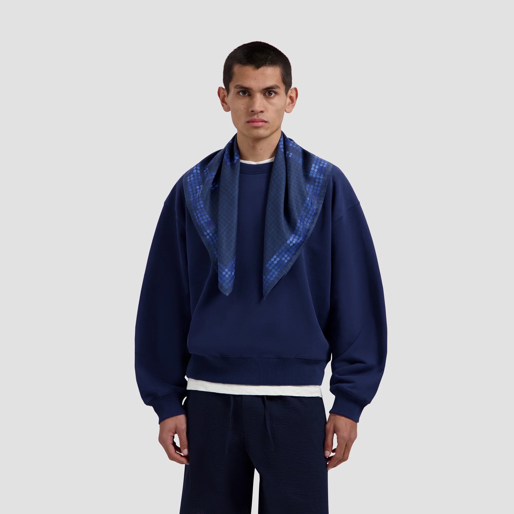 OLAF DOTTED MONOGRAM CREWNECK - NAVAL ACADEMY