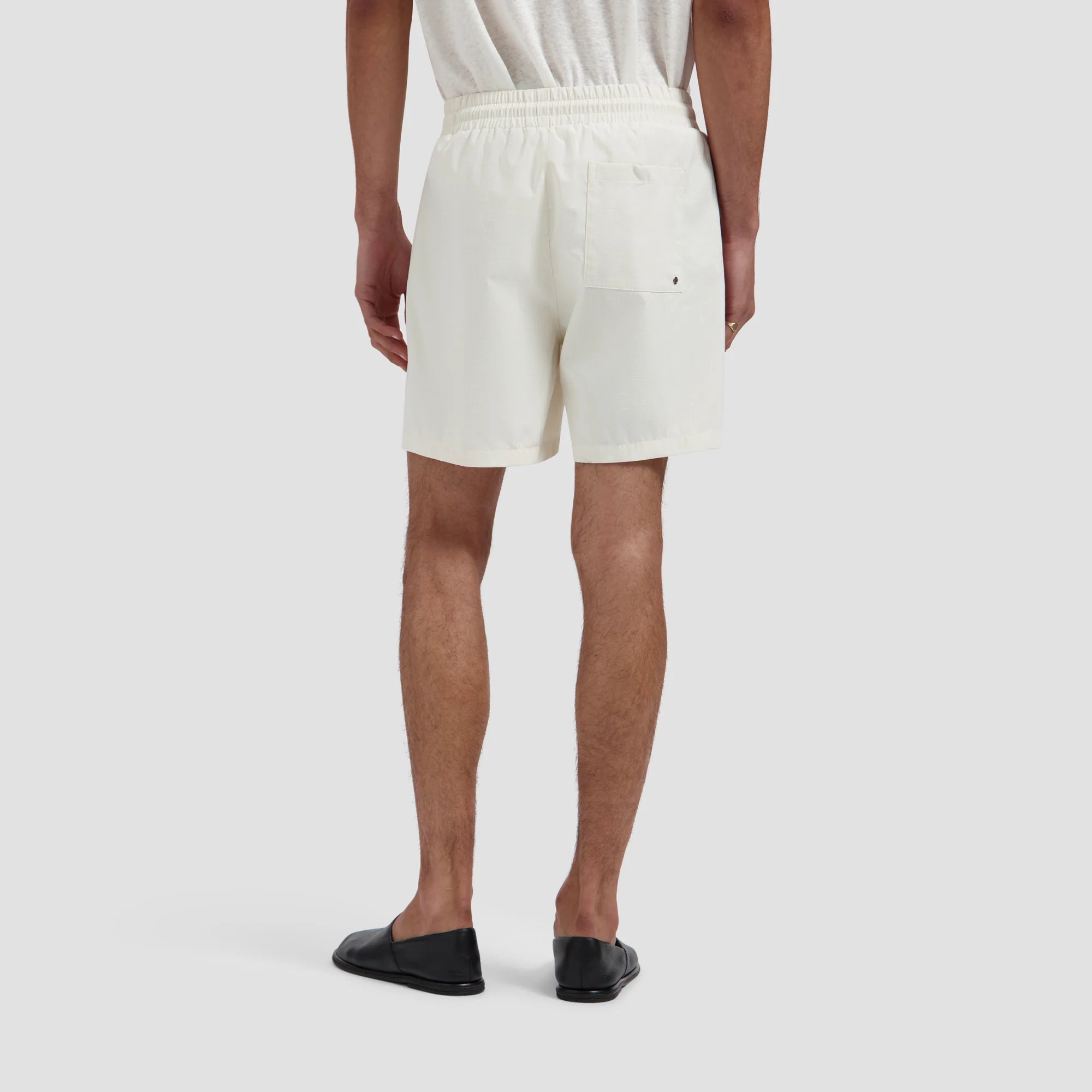 OLAF TEXTURE REGULAR SWIM SHORTS - OFF-WHITE
