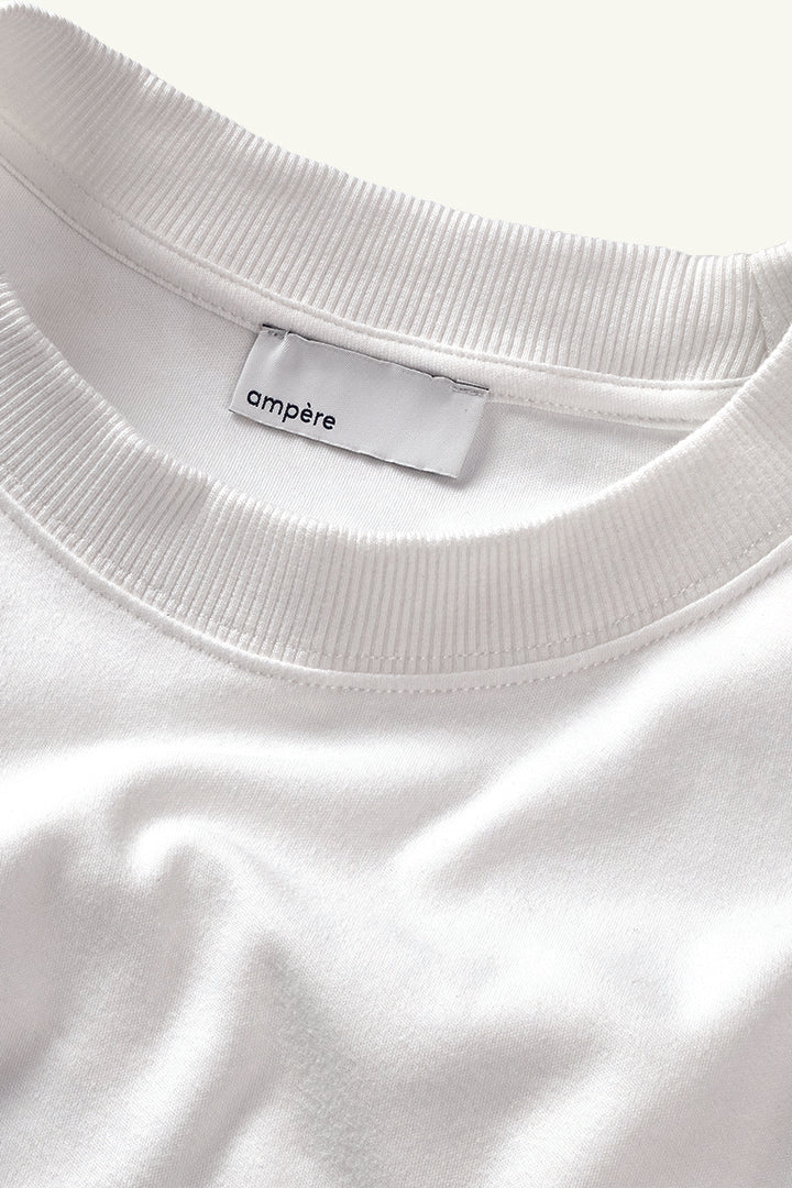 AMPERE August Interlock Tee in White