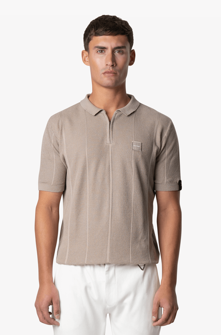 QUOTRELL ARENA POLO Taupe Black