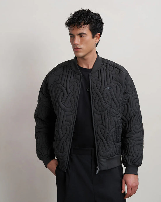 FILLING PIECES Bomber Quilted Atmosphere Black