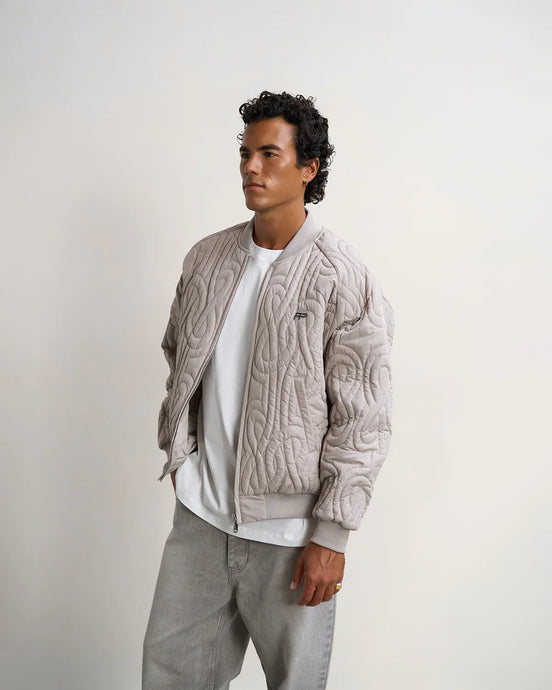 FILLING PIECES Bomber Quilted Atmosphere Grey