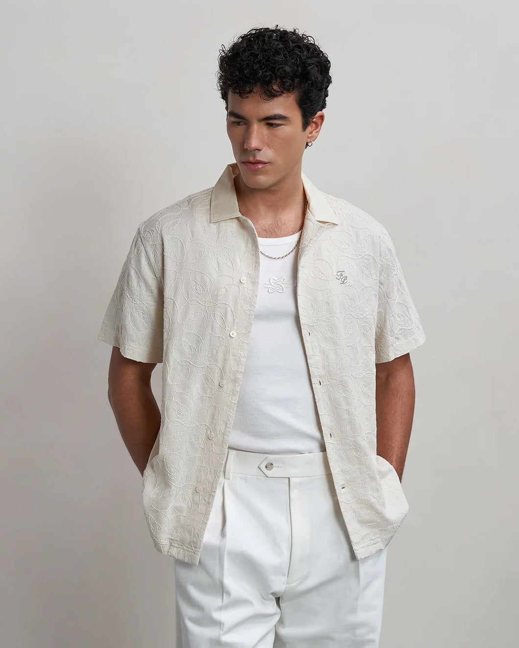 FILLING PIECES RESORT SHIRT PETAL ECRU