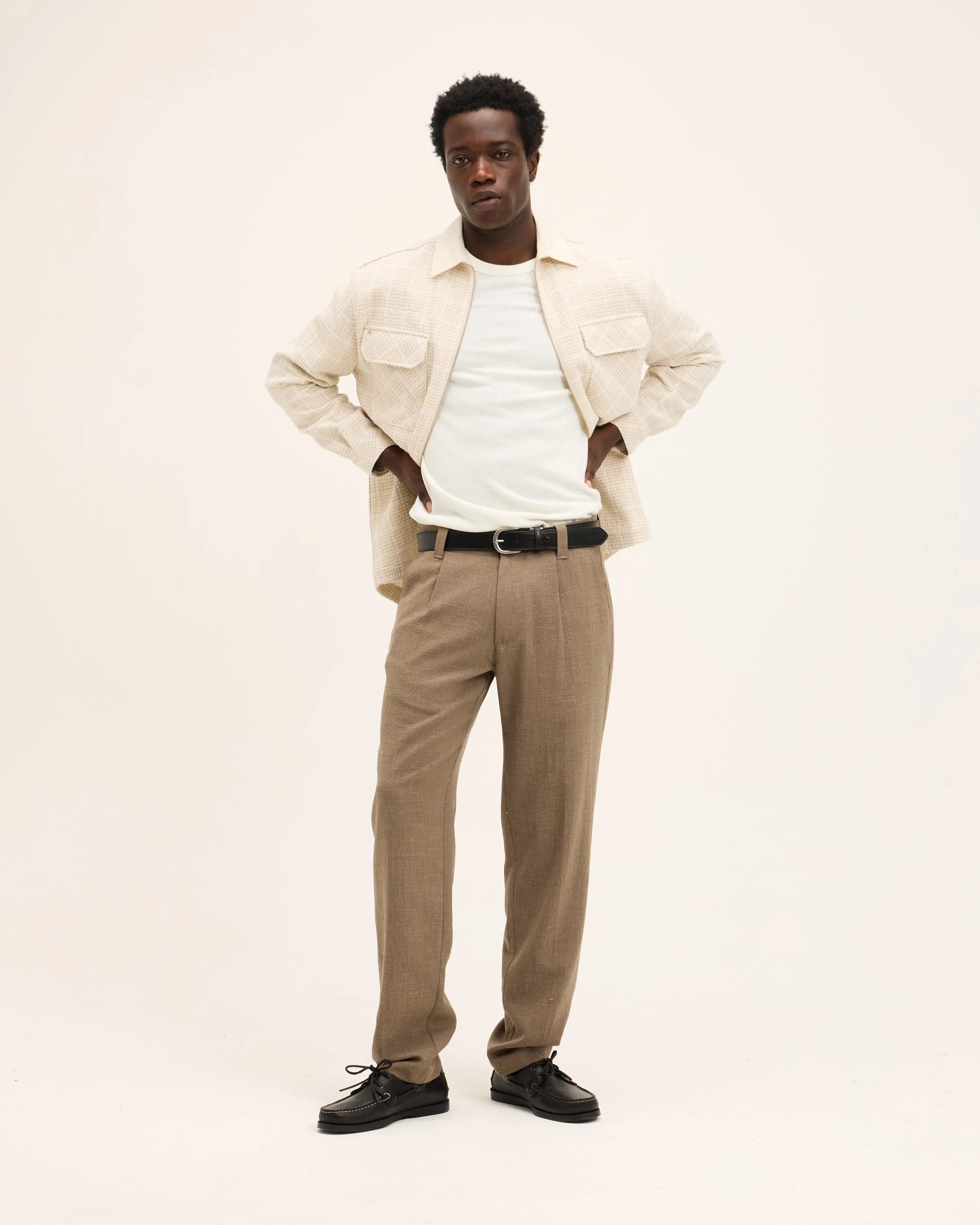 GOOD PEOPLE Sap Full Zip Jacket Off White