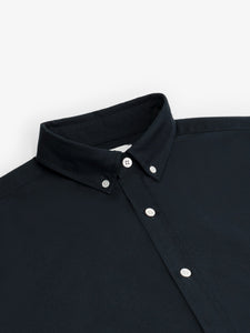 VAN HARPER Organic Cotton Button-down Oxford Shirt - Navy