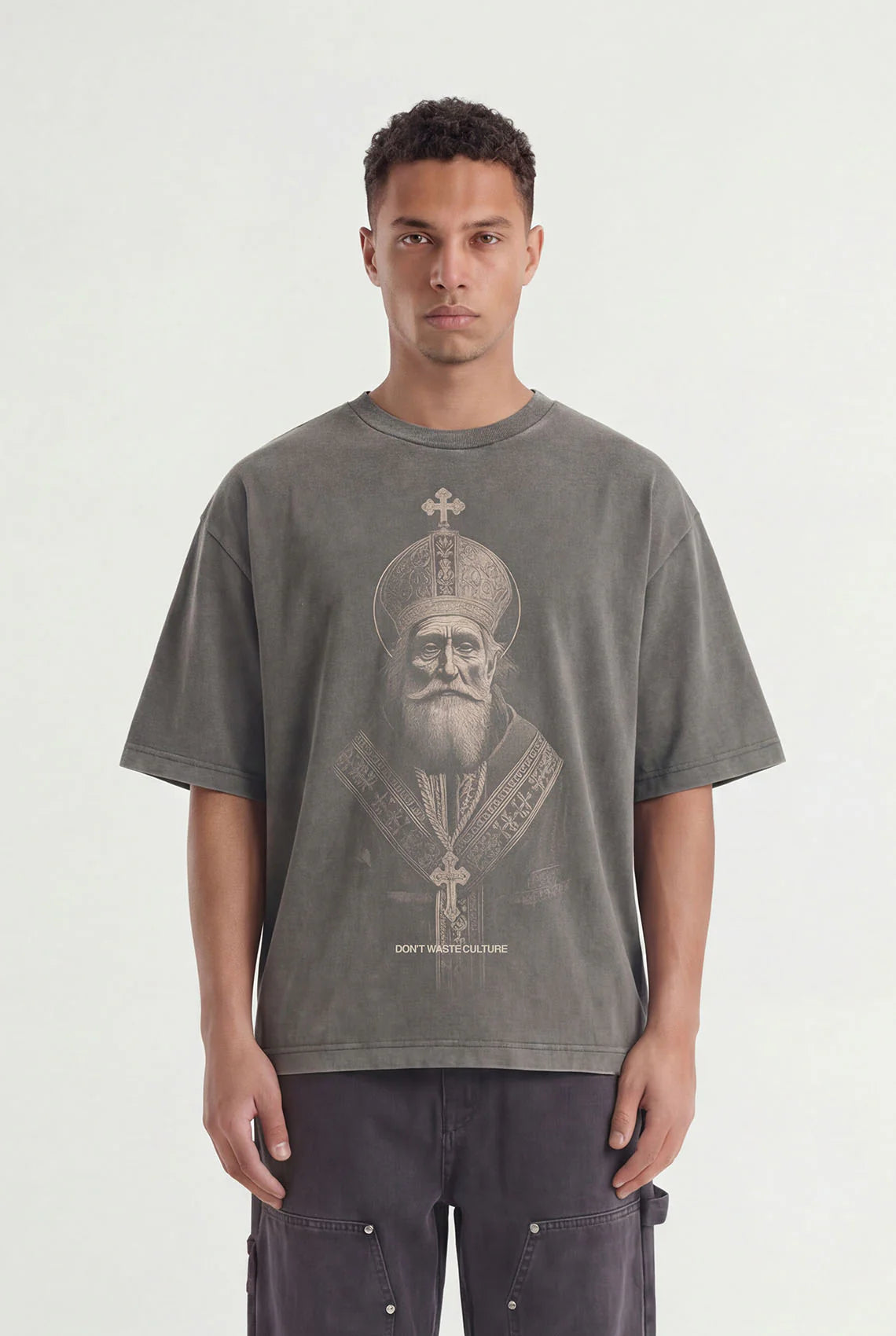 DON'T WASTE CUTURE TENRIKO T-SHIRT | WASHED BLACK