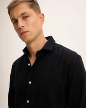 Afbeelding in Gallery-weergave laden, GOOD PEOPLE Storm Tencel Flanel Shirt Black